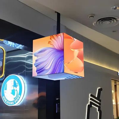 HD IP31 التجاري 5 جوانب LED Magic Cube Display مع خزانة حديدية مخصصة