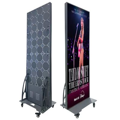 مركز التسوق 640x1920mm P2.5 ملصق عرض LED التحكم اللاسلكي للإعلانات
