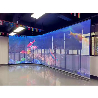 P3.9-7.8 شاشة عرض LED شفافة داخلية ملونة بالكامل مع سطوع عال